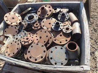 Crate of Asst. Hydro Test Flanges. **LOCATED IN STETTLER CENTER OF EAST YARD**