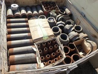 Lot of Asst. Fittings Including Swagelock, Nipples, Tee's, Elbows, Unions, etc. **LOCATED IN STETTLER CENTER OF EAST YARD**