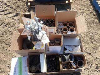 Lot of Asst. Fittings Including Swagelock, Spring Kits, Nipples, Tee's, Elbows, Unions, Bushings, etc. **LOCATED IN STETTLER CENTER OF EAST YARD**