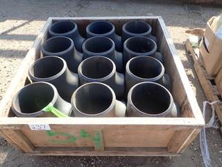Lot of Approx. (12) 8"x6"  Reducing Tees. **LOCATED IN STETTLER CENTER OF EAST YARD**