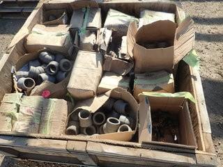 Lot of Asst. Parts Including Ball Valves, Elbows, Tee's, etc. **LOCATED IN STETTLER CENTER OF EAST YARD**