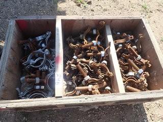 Lot of 2"-4" Grinnel Brackets. **LOCATED IN STETTLER CENTER OF EAST YARD**
