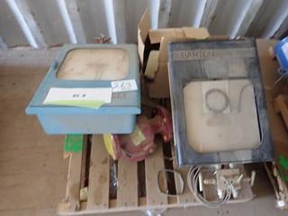 Lot of 2 Barton Chart Recorders, 2" 300 Sour Check Valve and Fisher 2" 600 Rear Mount Level Controller. **LOCATED IN STETTLER, SEA CAN IN EAST YARD**