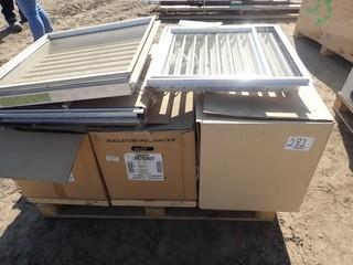 Lot of Exhaust Vents, Chart Recorder, Baldor Pumps, etc. **LOCATED IN STETTLER EAST YARD**