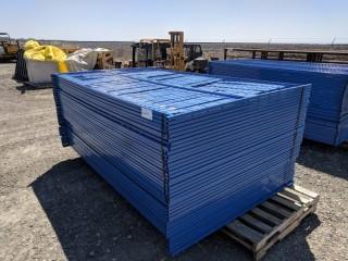 Quantity of (40) 10'x6' Blue Construction Fence