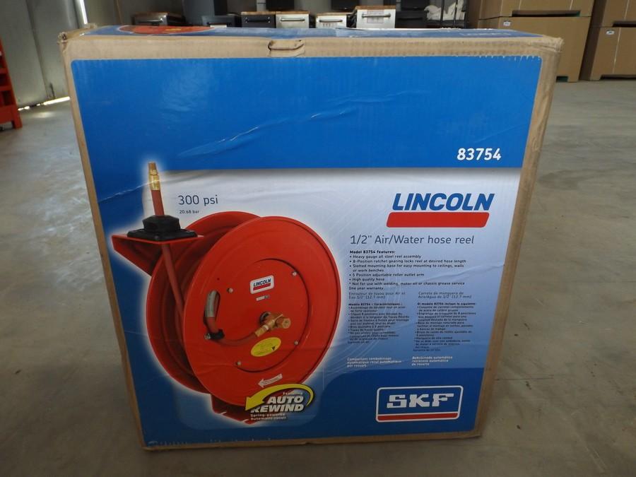 ClubBid - Auction: High River - June 19, 2018 - Misc. Ring - Timed Online  Only ITEM: New Lincoln 1/2 Air/Water Hose Reel