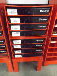 16" x 20" x 45" Wurth Parts Shelf c/w Assorted Hardware