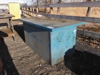 6' x 3' Steel Work Bench w/Storage Cabinet.