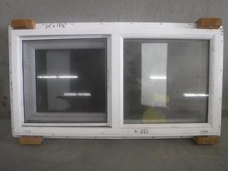 34" x 17 1/2" Basement Window w/ Screen