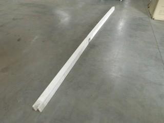 Lot of (5) 14' x 3 1/2" x 3/4" Baseboards in White