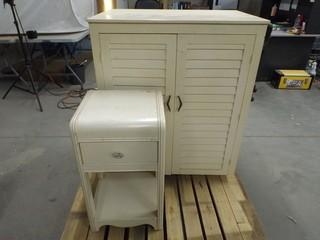 23' x 34" x 40" Cabinet and 14" x 16" x 27" End Table