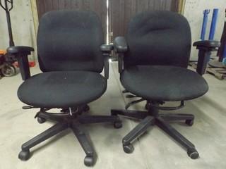 Lot of (2) Black Office Chairs