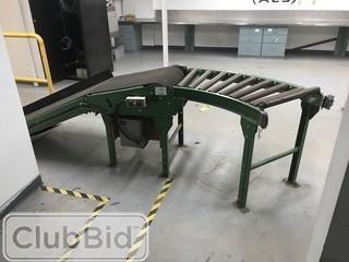 Conveyer System w/ 21" Track, 4' Curved Front Rolls, 120" End Roller 