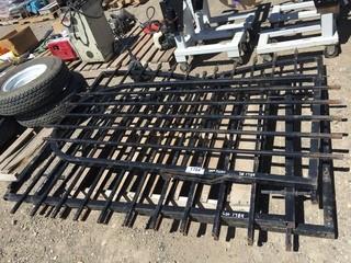 Set of Driveway Gates to fit 12' Opening & Matching Man Gate