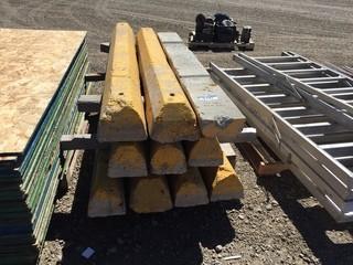Lot of (10) 7' Long Concrete Parking Lot Barriers