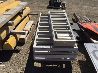Lot of (3) 8' Aluminum Step Ladders