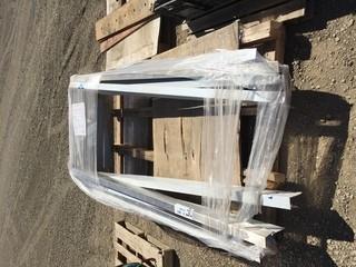 Lot of (8) 4 1/2" Deep Stainless Steel Door Frames & (1) 2 1/2" Deep Stainless Steel Door Frame