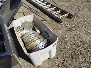 Tote of Commercial Kitchen Pizza Pans