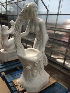 Hand Carved Marble Lady Statue
