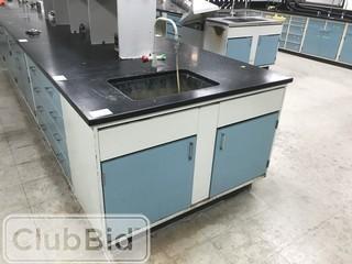 55" 23" Worktop and Metal Cabinets w/ Single Well Sink (No Faucet)
