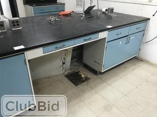93.5" X 2' Work Top w/ Metal Cabinets