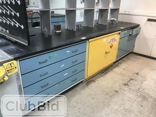 142" X 2' Worktop and Metal Cabinet and Drawers(Excludes Flammable Storage Cabinet)