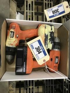 Lot of (2) Black and Decker GC800 18V Drills.