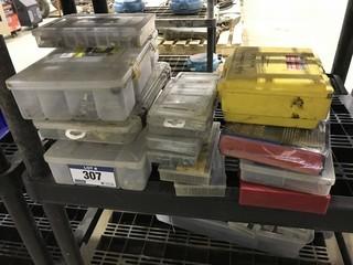 Lot of (15) Asst. Parts Cases Including Fuses, Fittings, Cotter Pins, Disconnect Sets, Terminal Connectors, O-Rings, etc.