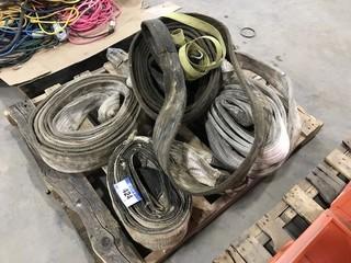 Pallet of Asst. Lifting Slings and Tow Straps.