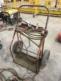 Oxy/ Acetylene Cart w/ Gauges and Torch.