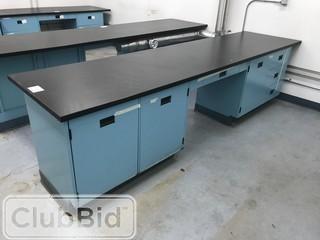 10' X 30" Desk w/ Metal Cabinets (Requires Electrical and Gas Disconnect)