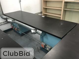 8' X 30" Desk w. Metal Cabinets (Requires Electrical and Gas Disconnect)