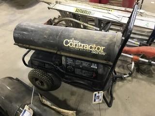 Lot of (1) Mr. Contractor Series 125,000BTU/HR Kerosene Heater and (1) Mr. Contractor Series 50,000BTU/HR Kerosene Heater.