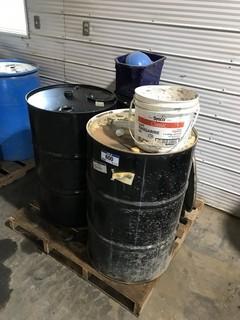 Lot of (1) Barrel of Antifreeze, (1) Barrel ATF, (1) Barrel Unknown Contents.