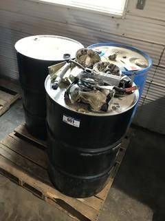 Lot of (2) Barrels of Antifreeze, (1) Oil.