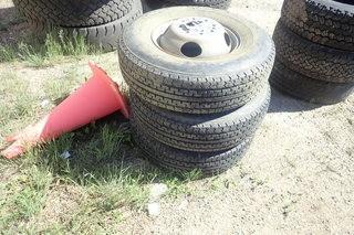 Lot of (3) Tires on Rims ST235/80R16.