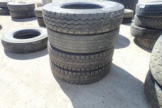 Lot of (4) Asst. 11R24.5 Tires.