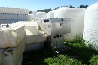 Lot of (8) Checker Plate Tanks.