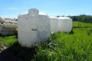 Lot of (5) Round Poly Tanks.