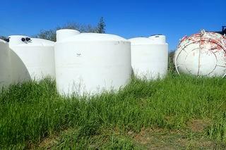 Lot of (3) Round Poly Tanks.