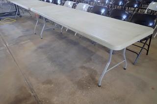 Lot of (Approx. 12) Plastic Folding Tables.