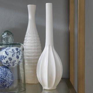 Willa Arlo Interiors Stoneware Table Vase Set (WRLO2016_24442612) - Silver - 3pcs