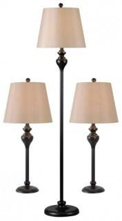 Charlotte Bronze Indoor Lamp Set - (KH87050) - Bronze - 3pcs