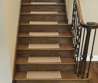 Ottomanson Escalier Skid-Resistant Rubber Backing Non-Slip Carpet Dark Beige Stair Tread (OTTO1548_20273144) - 7 pcs