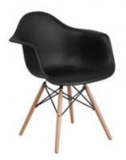 Wrought Studio Ressler Plastic Dining Chair (VRKG6972_24391303) - Black