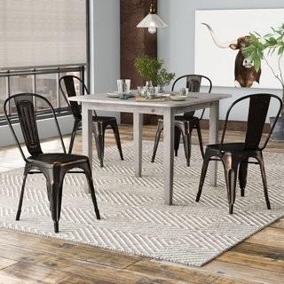 Williston Forge Javier Stackable Tolix Dining Chair (WLFR2945_22467710) - 4pcs