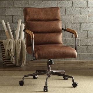 Union Rustic Medway Leather Executive Chair (UNRS5488_25443391) - Rustic Brpwm