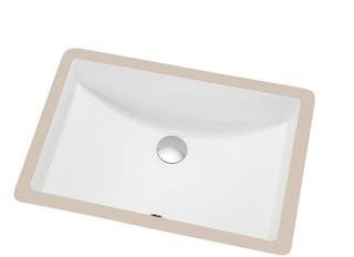 Dawn USA Ceramic Rectangular Undermount Bathroom Sink with Overflow (DAWN1601)