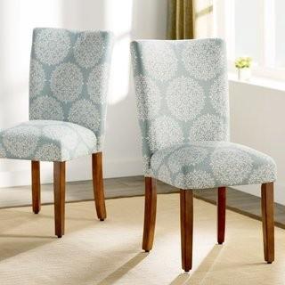 Three Posts Waverly  Upholstered Dining Chair (THRE1856_14940532) - Sky Blue Meddalion