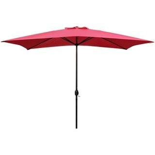 Highland Dunes Bookout Patio 10' x 6.5' Rectangular Market Umbrella (HIDN2080_25936089) - Tan